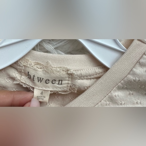 Toddler Girl BTween Heart Flocked Top & Flare Suede Leggings Set Size 4T - Picture 4 of 5